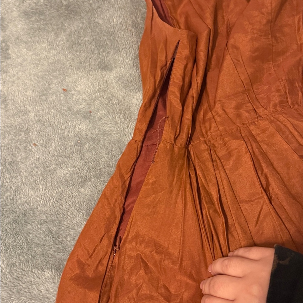 Caroll Terracotta Sleeveless Mini Dress size 38 - Picture 5 of 6